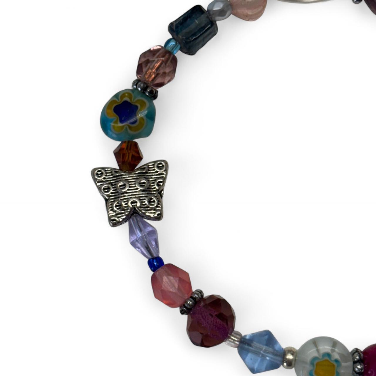 Multicolored butterfly bracelet