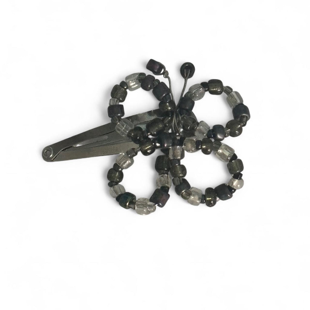 Gothic Beaded Butterfly hair clip