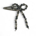 Beaded bow hair clip