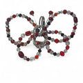 Red butterfly soda tab keychain