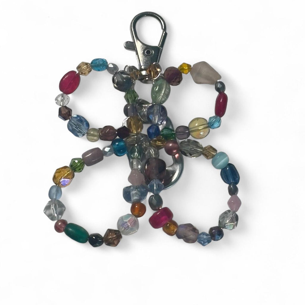 Rainbow butterfly keychain