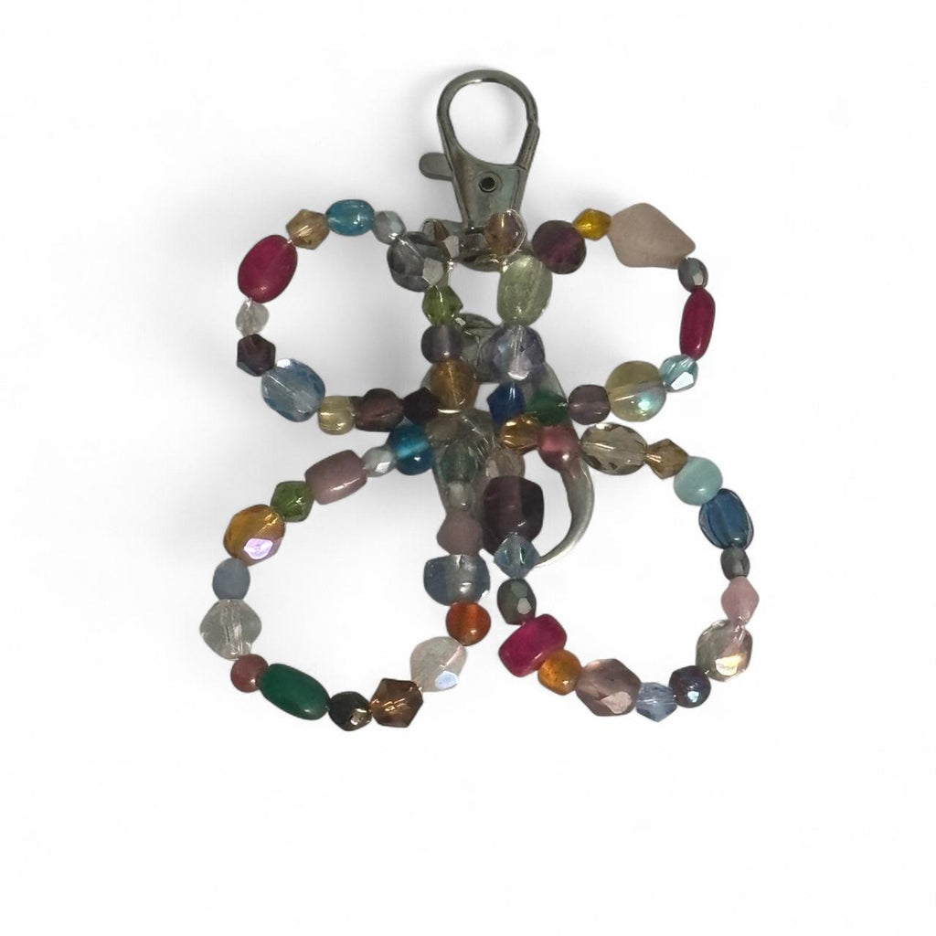 Rainbow butterfly keychain