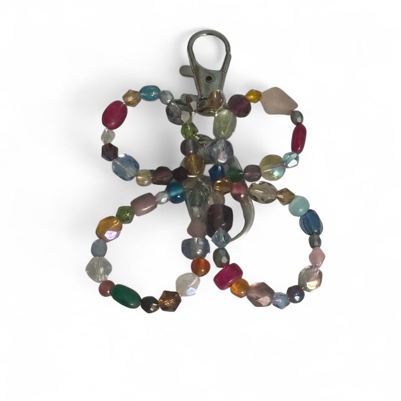 Rainbow butterfly keychain