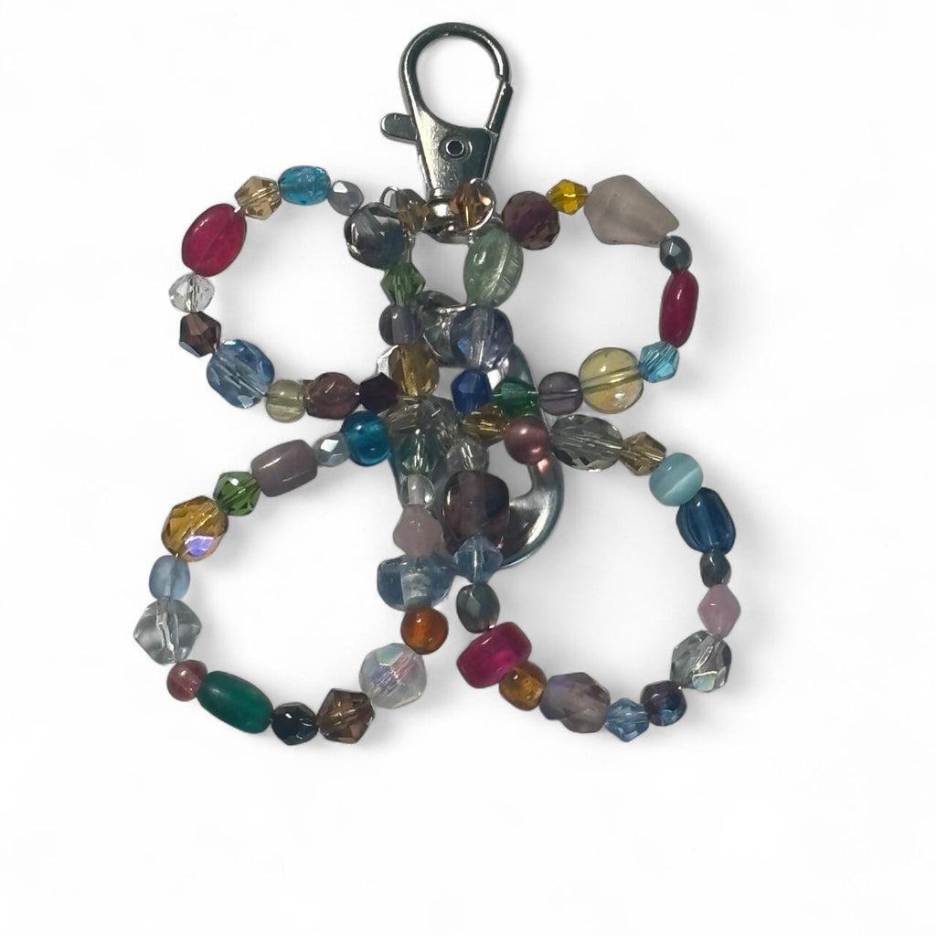 Rainbow butterfly keychain