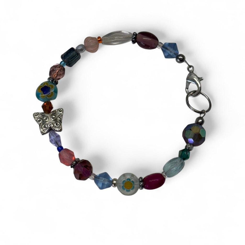 Multicolored butterfly bracelet