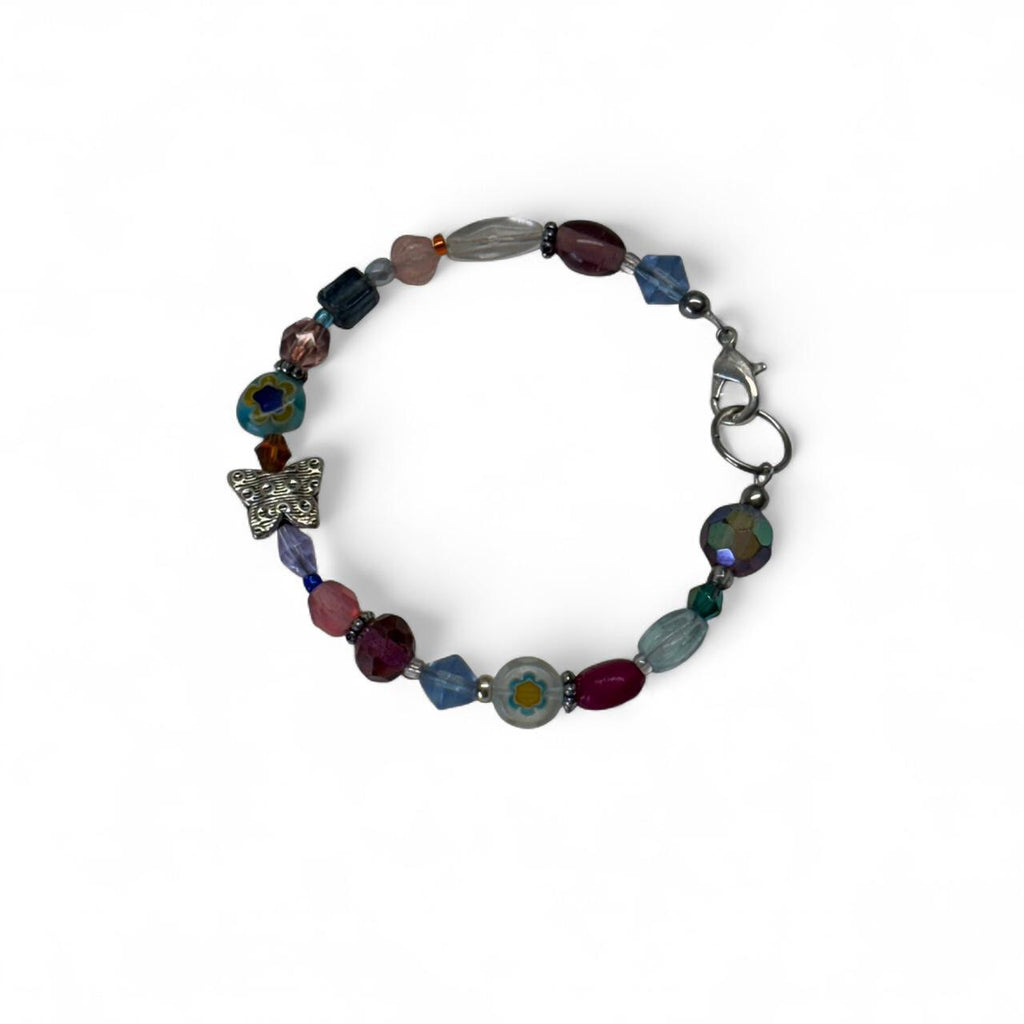 Multicolored butterfly bracelet