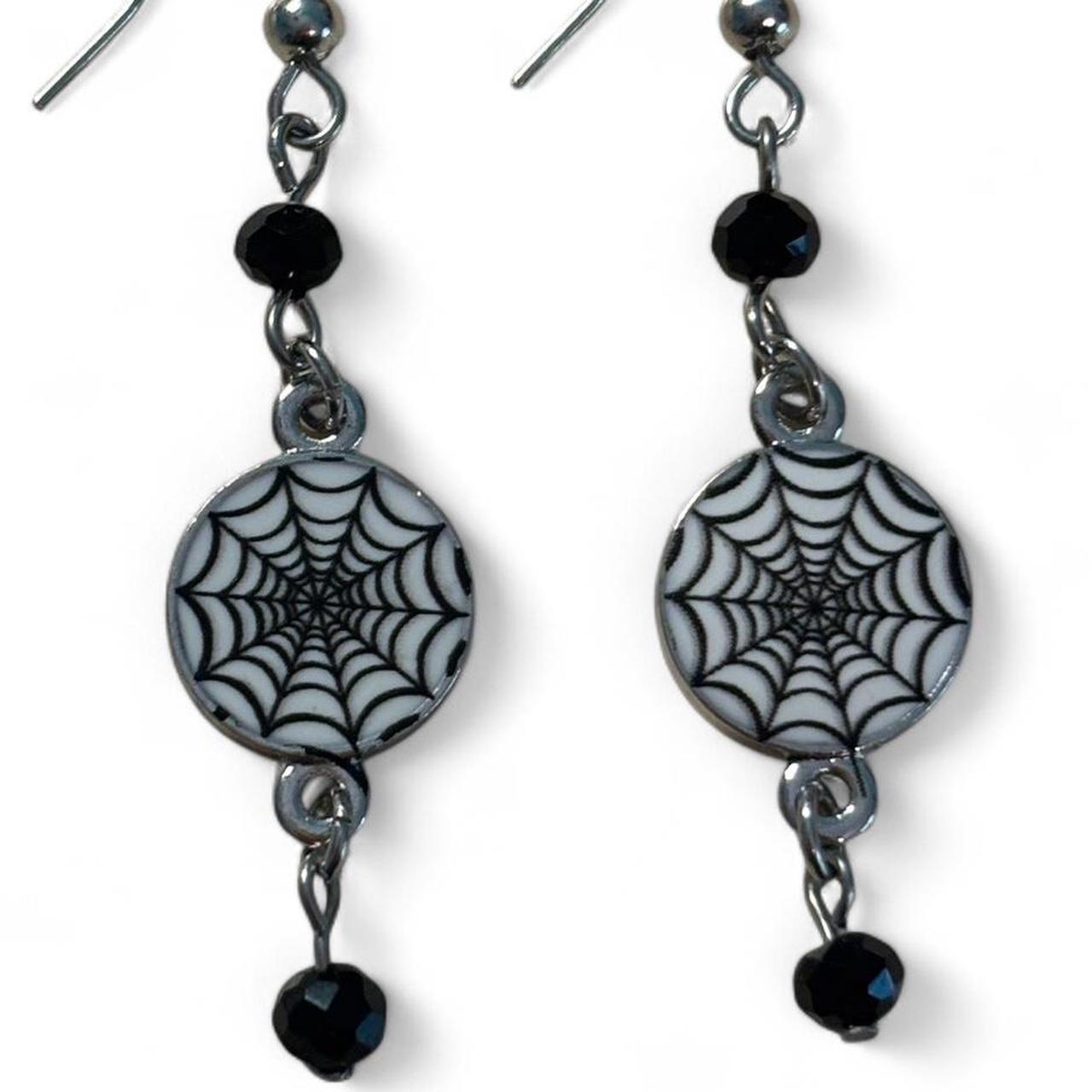 Spider web earrings