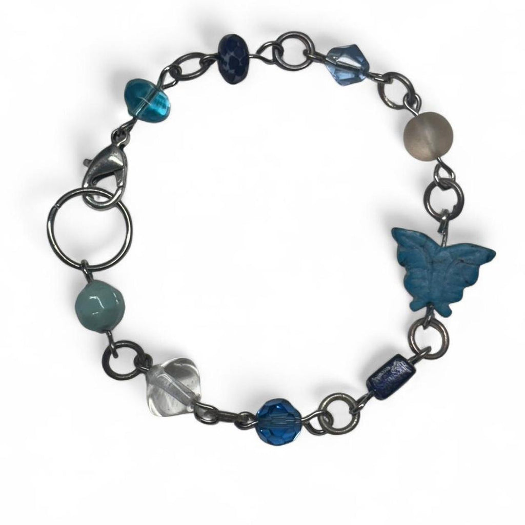 Blue butterfly bracelet