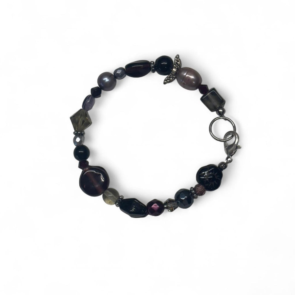 Whimsigoth mixed bead bracelet