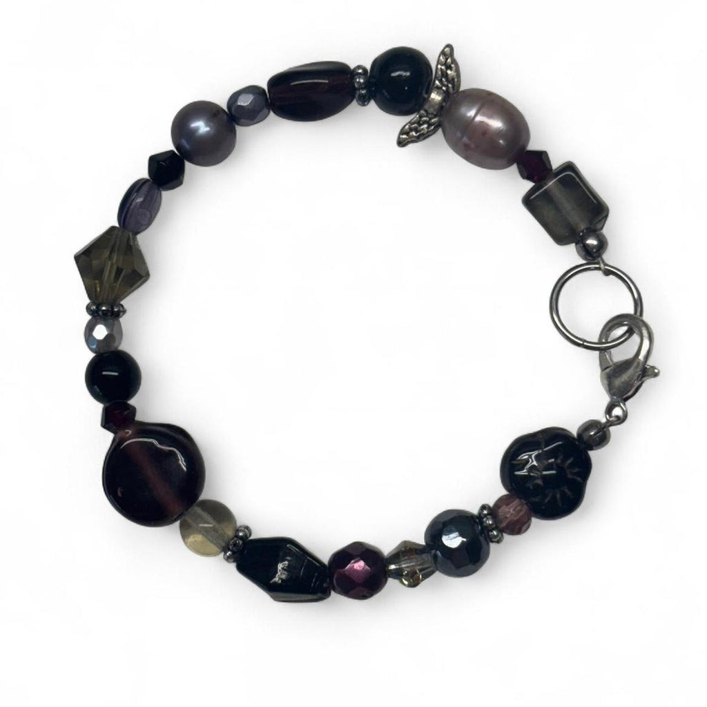 Whimsigoth mixed bead bracelet
