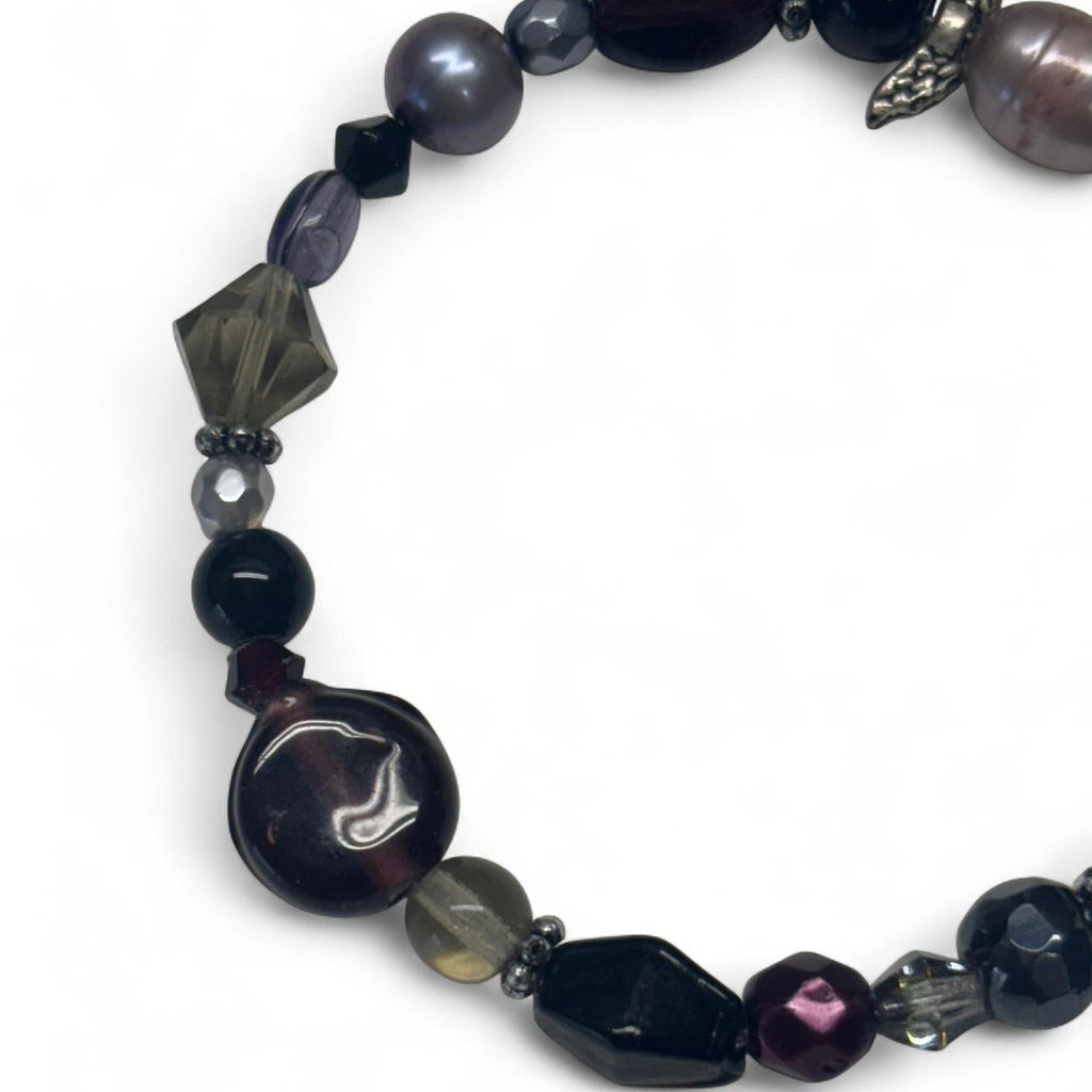 Whimsigoth mixed bead bracelet