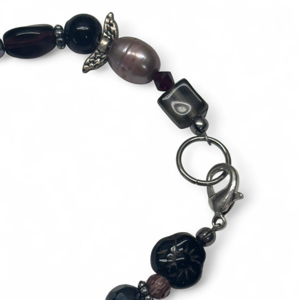 Whimsigoth mixed bead bracelet