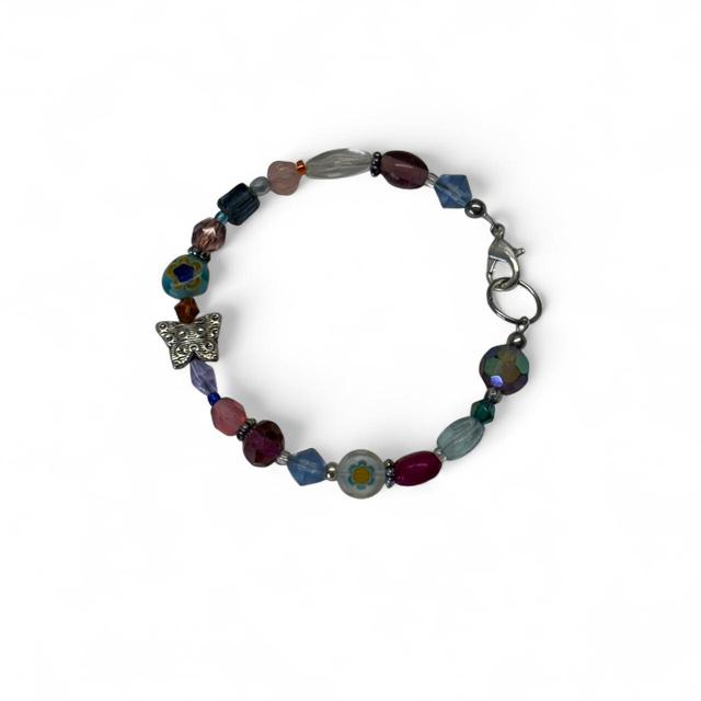 Multicolored butterfly bracelet
